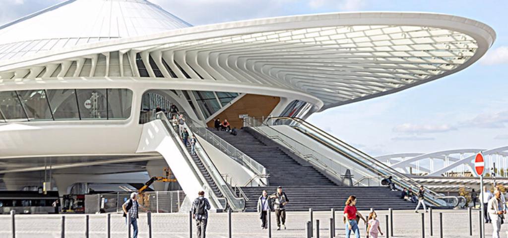 Εργο Καλατράβα ο σταθμός Gare de Mons στο Βέλγιο  Εργο Καλατράβα ο σταθμός Gare de Mons στο Βέλγιο